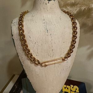 Chunky Gold Paperclip Chain Necklace